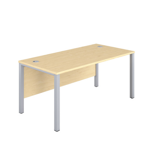 [GP1260RECMASV] Goal Post Rectangular Desk (Maple, Silver, 1200mm, 600mm)