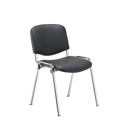 [CH0503PU] Chrome Club Chair PU (Black)