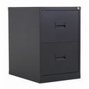 [TCS2FC-BK] Steel Filing Cabinet (2 Drawer, Black, 700mm)