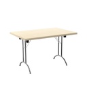 [OUFT1280SVMA] Union Folding Table Rectangular Top (Maple, Silver, 1200mm, 800mm)