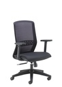Mesh Chair with Synchronized Sliding Seat Mech- 1D Soft Pad Arm-Bondai Black Fab