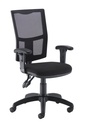 Calypso II Mesh Chair with T Adjustable Arms - Black