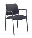 [CH3508BK] Florence Fabric Arm Chair - Black Frame