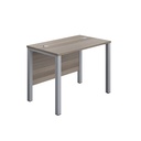 Goal Post Rectangular Desk (FSC) | 1000X600 | Grey Oak/Silver | 