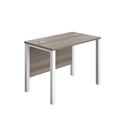 1000X600 Goal Post Rectangular Desk Grey Oak-White