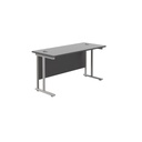 [TWU1260RECBKSV] Twin Upright Rectangular Desk (Black, Silver, 1200mm, 600mm)