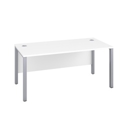 [GP1060RECWHSV] 1000X600 Goal Post Rectangular Desk White-Silver
