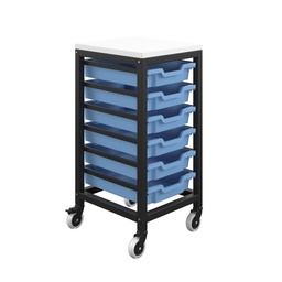 [T-STOR-6D-F01BLUE] Titan Storage Unit with Tray Drawers