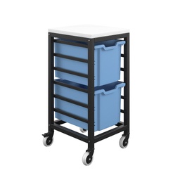 [T-STOR-2D-F25BLUE] Titan Storage Unit with Tray Drawers