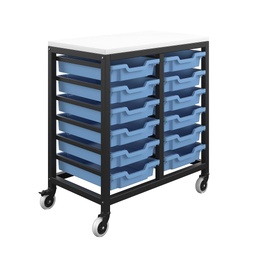 [T-STOR-12D-F01BLUE] Titan Storage Unit with Tray Drawers