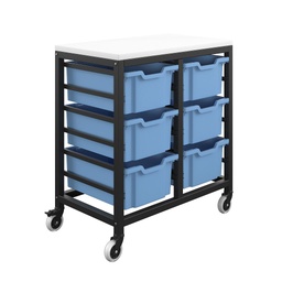 [T-STOR-6D-F02BLUE] Titan Storage Unit with Tray Drawers