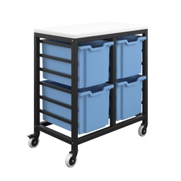 [T-STOR-4D-F25BLUE] Titan Storage Unit with Tray Drawers