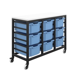 [T-STOR-9D-F02BLUE] Titan Storage Unit with Tray Drawers