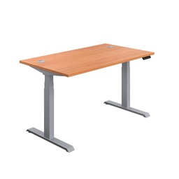 [ECSS1880CPBESV] Economy Sit Stand Desk 1800 x 800 Beech Silver